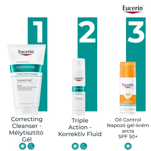 Eucerin DermoPure Clinical Correcting Cleanser mélytisztító gél 150 ml