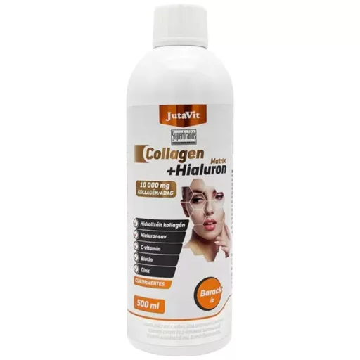 JutaVit Kollagén + Hialuronsav Matrix barack ízű ital 500 ml