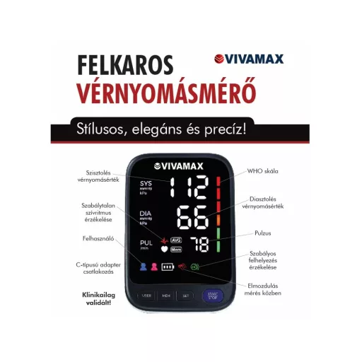 Vivamax GYV33 felkaros vérnyomásmérő