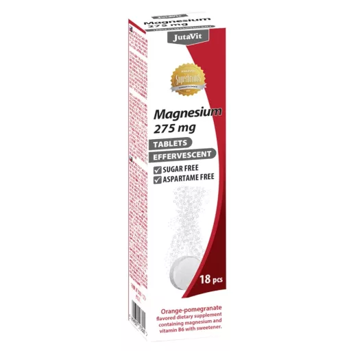 JutaVit Magnézium 275 mg pezsgőtabletta narancs-gránátalma ízű 18 db