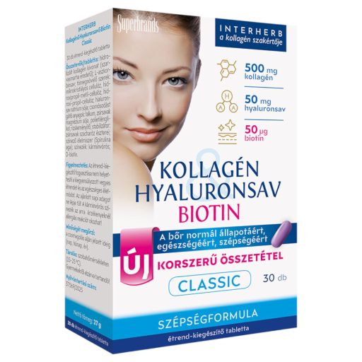 Interherb Kollagén & Hyaluronsav Biotin classic tabletta 30 db