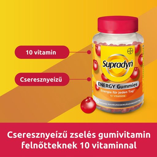 Supradyn Energy gumivitamin cseresznye ízben 60 db