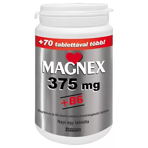 Magnex 375 mg + B6-vitamin tabletta 180+70 db