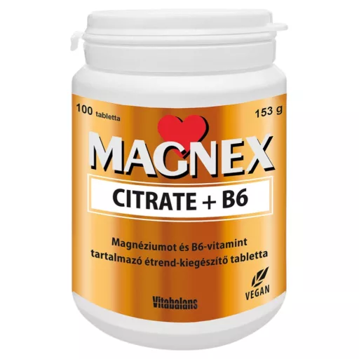 Magnex Citrate + B6-vitamin tabletta 100 db