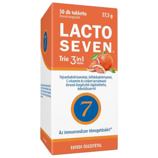 Lacto Seven Trio 3in1 rágótabletta 50 db