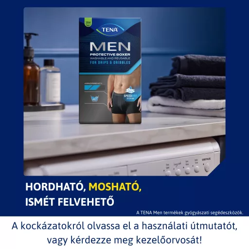 TENA Men Protective Boxer mosható alsónemű fekete L