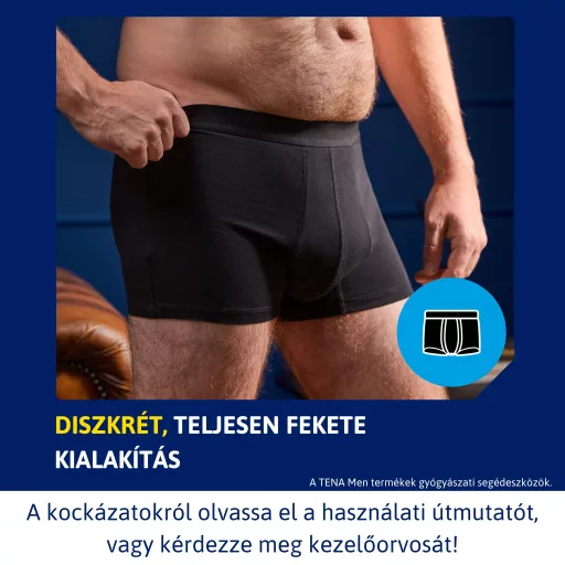 TENA Men Protective Boxer mosható alsónemű fekete XL