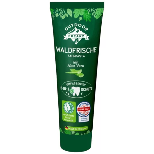 Outdoor Freakz Waldfrische menta ízű fogkrém Aloe vera-val 75 ml