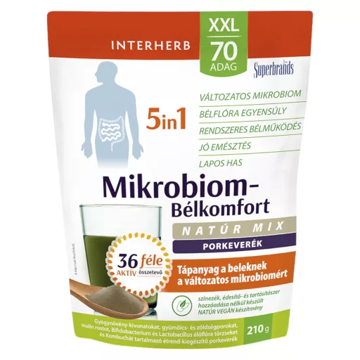Interherb XXL Mikrobiom-bélkomfort 5in1 porkeverék natúr 210g