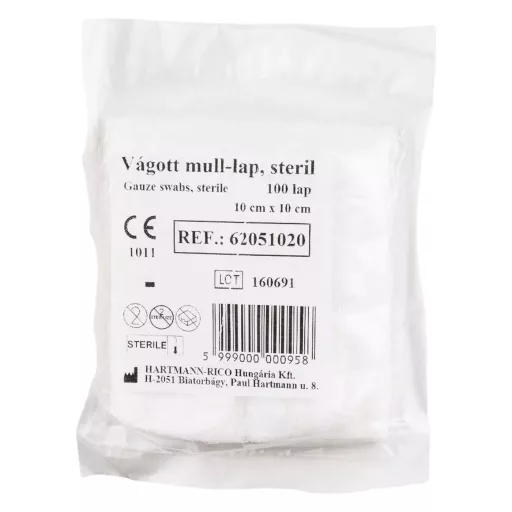 Sterilux vágott steril mull-lap 10x10 cm 100 db