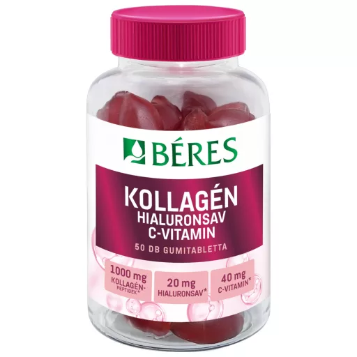 Béres Kollagén + Hialuronsav + C-vitamin gumitabletta 50db