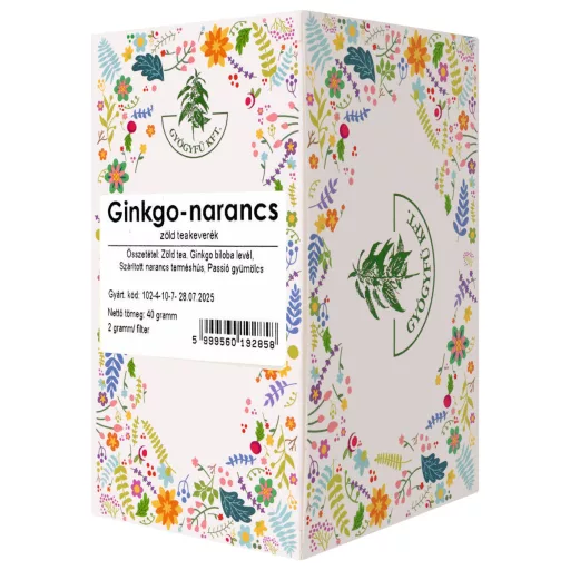 Gyógyfű Ginkgo-narancs zöld tea 20db