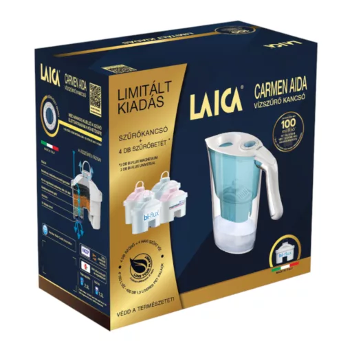 Laica Karácsonyi limitált Carmen vízszűrő kancsó + 2db magnézium szűrő + 2db bi-flux szűrő