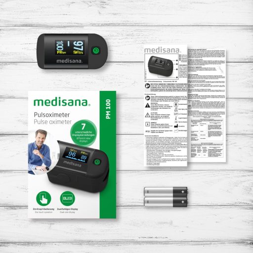 Medisana PM 100 fekete pulzoximéter