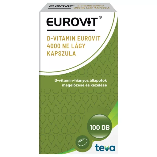 Eurovit D-Vitamin 4000 NE lágy kapszula 100 db