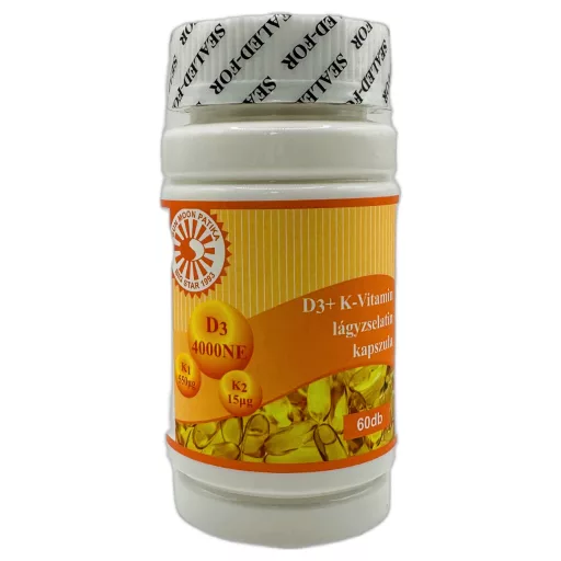 Sun Moon D3 + K vitamin lágyzselatin kapszula 60 db