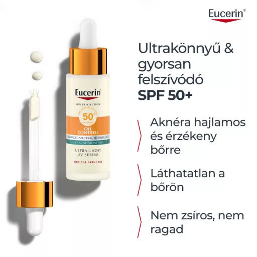 Eucerin Sun Oil Control SPF50+ nappali fényvédő szérum 30 ml