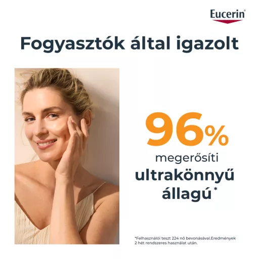 Eucerin Sun Hydro Protect SPF50 ultra könnyű színezett napozó fluid arcra - light 50 ml