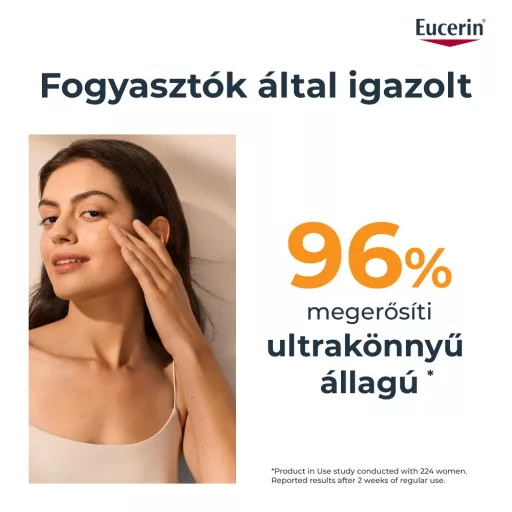 Eucerin Sun Hydro-Protect SPF50 ultra könnyű színezett napozó fluid arcra - medium 50 ml