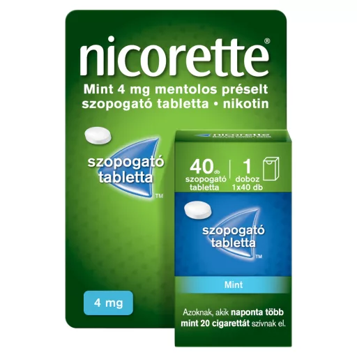 Nicorette Mint 4 mg mentolos préselt szopogató tabletta 40 db