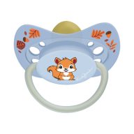   Baby Bruin latex játszócumi világító karikával cseresznye cumival 1-es - mókus