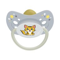   Baby Bruin latex játszócumi világító karikával cseresznye cumival 1-es - cica