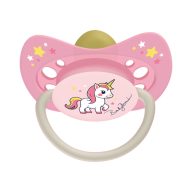   Baby Bruin latex játszócumi világító karikával cseresznye cumival 1-es - unikornis