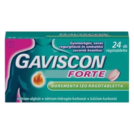 Gaviscon Forte rágótabletta borsmenta ízű 24 db
