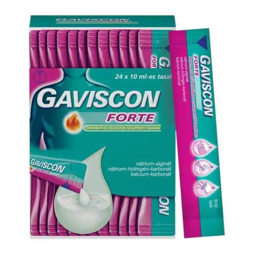 Gaviscon Forte szuszpenzió tasakban borsmenta ízű 24 x 10 ml