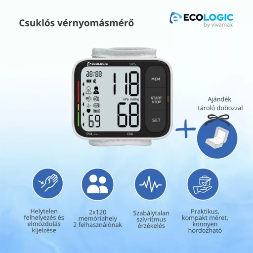 Vivamax EcoLogic csuklós vérnyomásmérő
