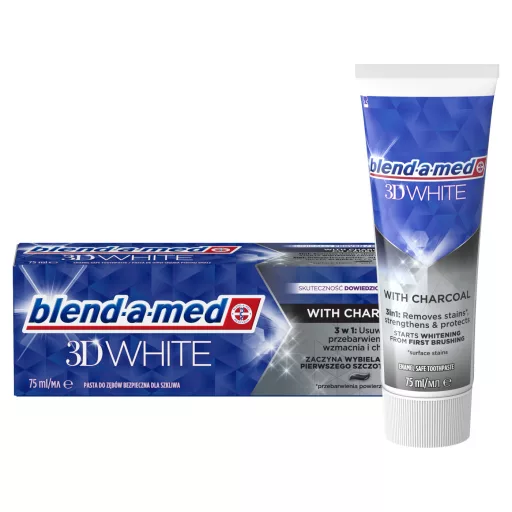 Blend-a-med 3D White Charcoal fogkrém 75 ml