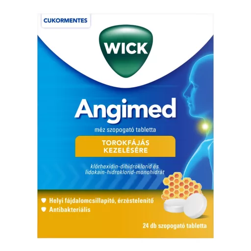 Wick Angimed méz szopogató tabletta 24 db