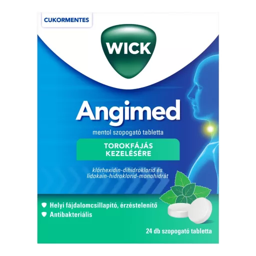 Wick Angimed mentol szopogató tabletta 24 db