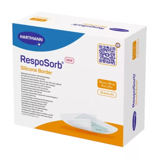 Resposorb Silicone Border kötszer 10×10 cm 10 db