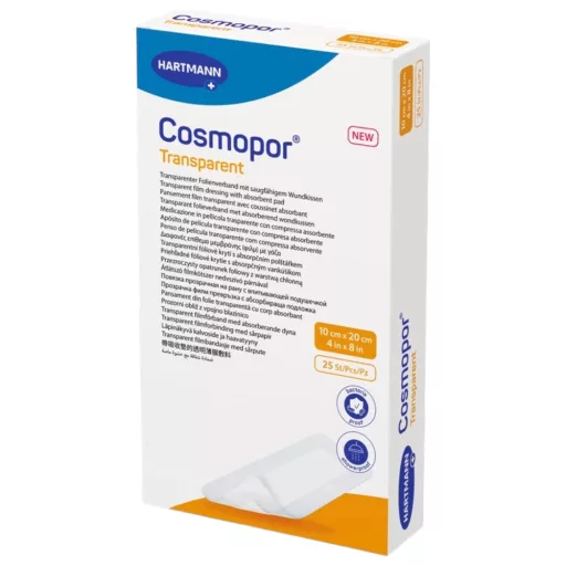 Cosmopor Transparent steril filmkötszer 10×20 cm 25 db