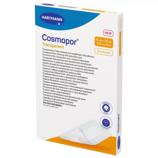 Cosmopor Transparent steril filmkötszer 9×15 cm 5 db