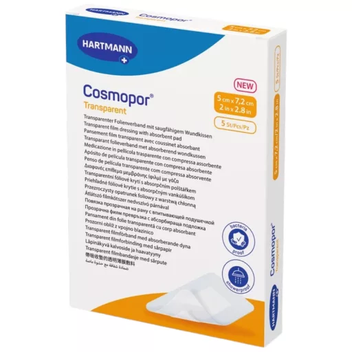 Cosmopor Transparent steril filmkötszer 5×7,2 cm 5 db