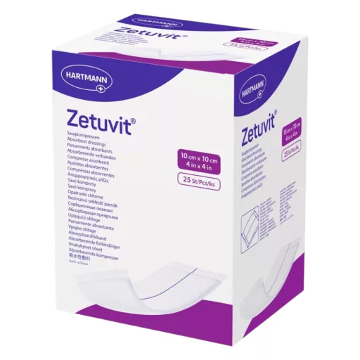 Zetuvit 4 rétegű steril sebpárna 10 x 10 cm 25 db
