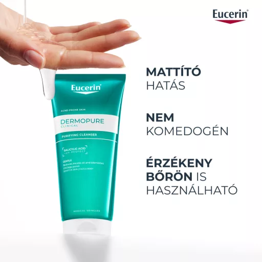 Eucerin DermoPure Clinical Purifying Cleanser tisztító gél 200 ml