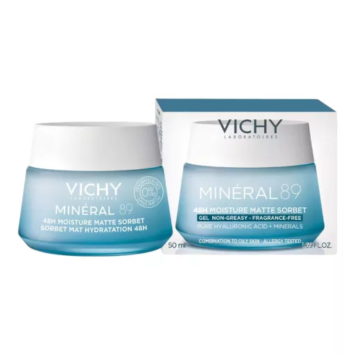 Vichy Minéral 89 48 órás mattító hidratáló gél 50 ml
