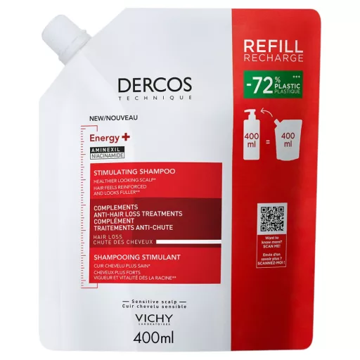 Vichy Dercos Energy+ sampon utántöltő 400 ml