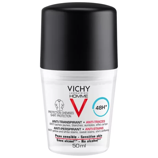 Vichy Homme izzadásgátló foltmentes golyós dezodor 50 ml