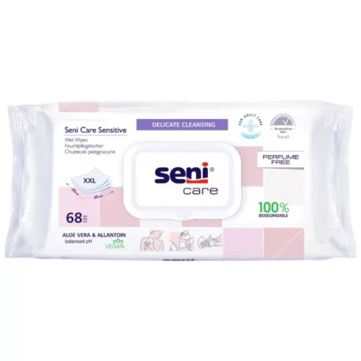 Seni Care Sensitive nedves törlőkendő 68 db