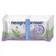   Neogranormon Baby nedves törlőkendő aloe verával és kamillával 4 x 72 db