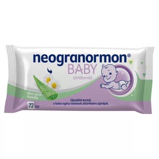 Neogranormon Baby nedves törlőkendő aloe verával és kamillával 72 db