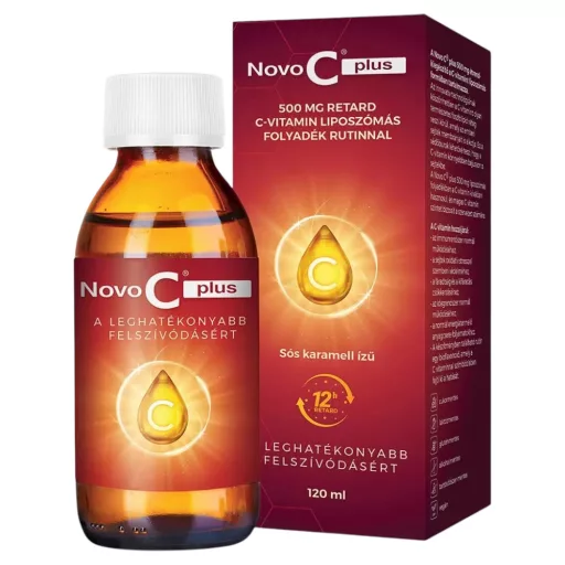 Novo C PLUS 500 mg retard C-vitamin liposzómás folyadék 120 ml