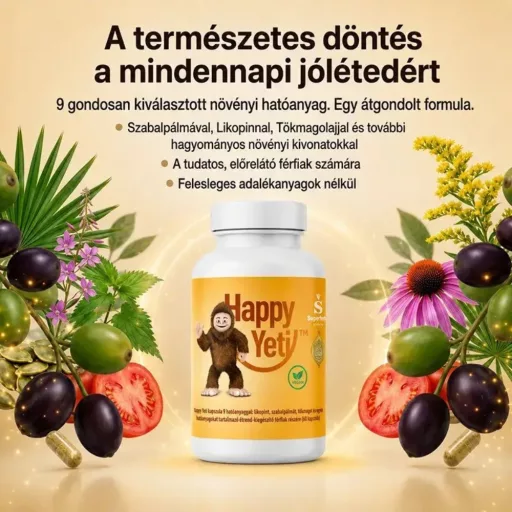 Happy Yeti vegán kapszula férfiaknak 60 db