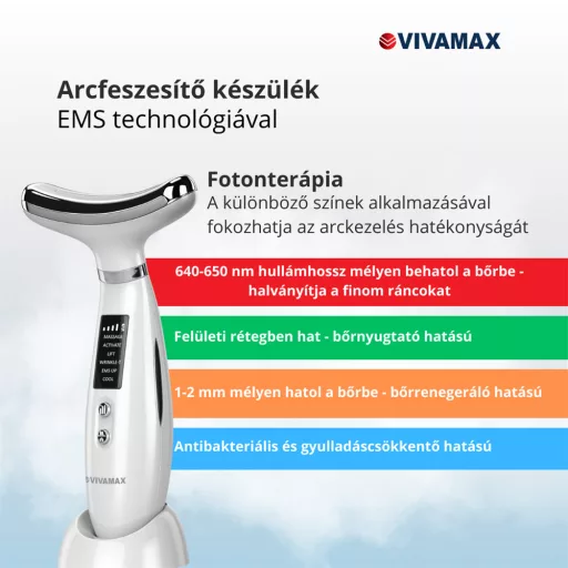 Vivamax Arcfeszesítő készülék EMS technológiával