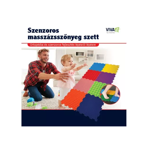 Vivafit by Vivamax Szenzoros masszázsszőnyeg szett - 8 darabos