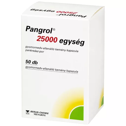 Pangrol 25000 egység gyomornedv-ellenálló kemény kapszula 50 db